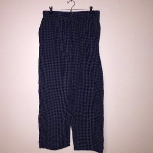 NWOT Cremieux Sleepwear Navy/White Plaid pajamas
